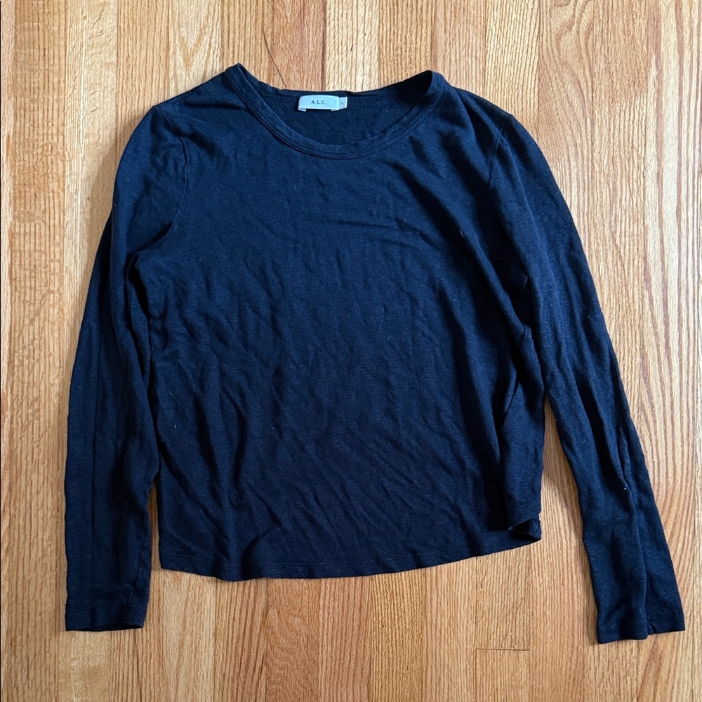 A.L.C. Midnight Black Long Sleeve Shirt
